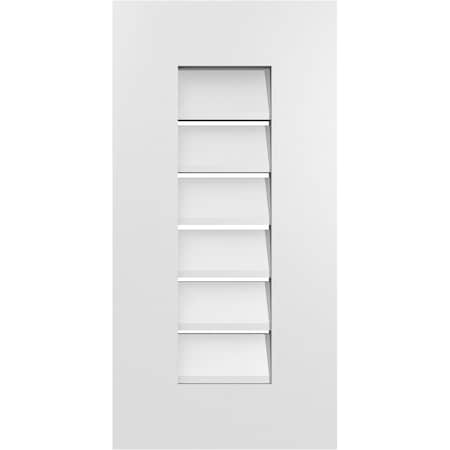 Ekena Millwork Vertical Surface Mount PVC Gable Vent: Functional, w/ 3-1/2"W x 1"P Standard Frame, 12"W x 24"H GVPVE12X2401SF